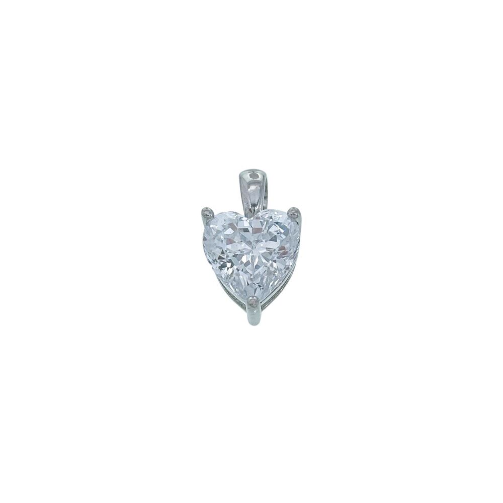 Silver 925 CZ Heart Pendant